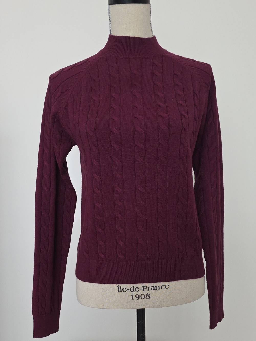 Primark Cable Knit Mock Neck Sweater Size M